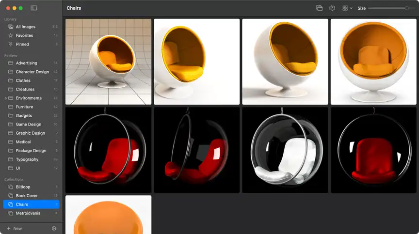 Organizing images using virtual Collections in Zenspire
